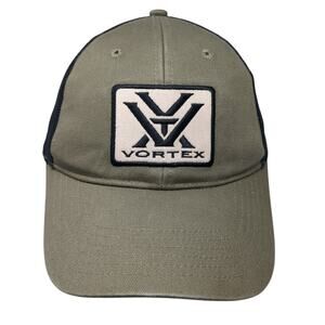 Vortex Logo Snapback Trucker Hat Brown One Size Mesh Back Colorblock